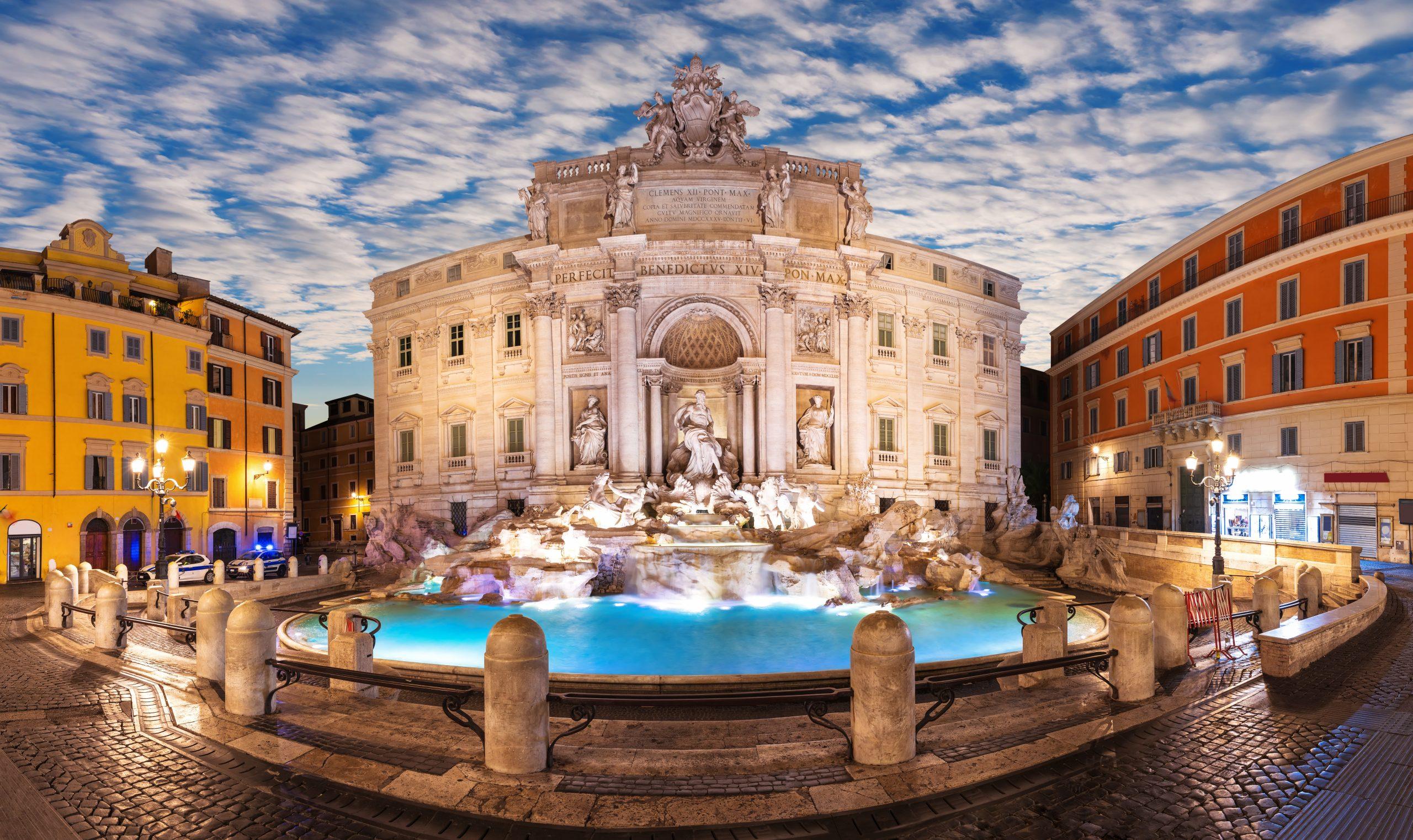 The,Trevi,Fountain,Or,Fontana,Di,Trevi,At,Sunset,,Rome, The,Trevi,Fountain,Or,Fontana,Di,Trevi,At,Sunset,,Rome,